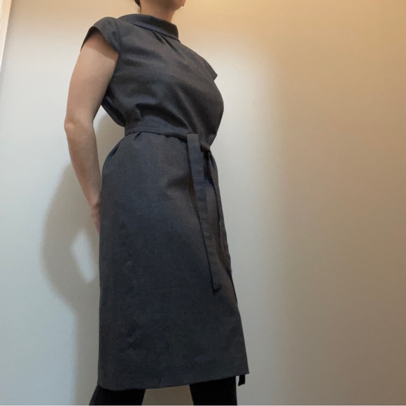 COPY - Brooks Brothers Wool dress sheath collared midi grey size 2 NWT - Picture 5 of 15